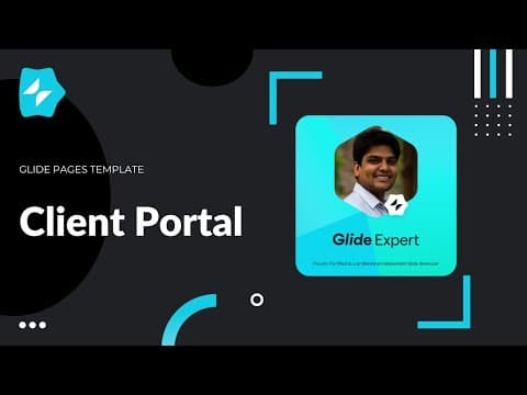 Client Portal Demo built using @glideapps Pages | Glide App Example | Glide Pages Template