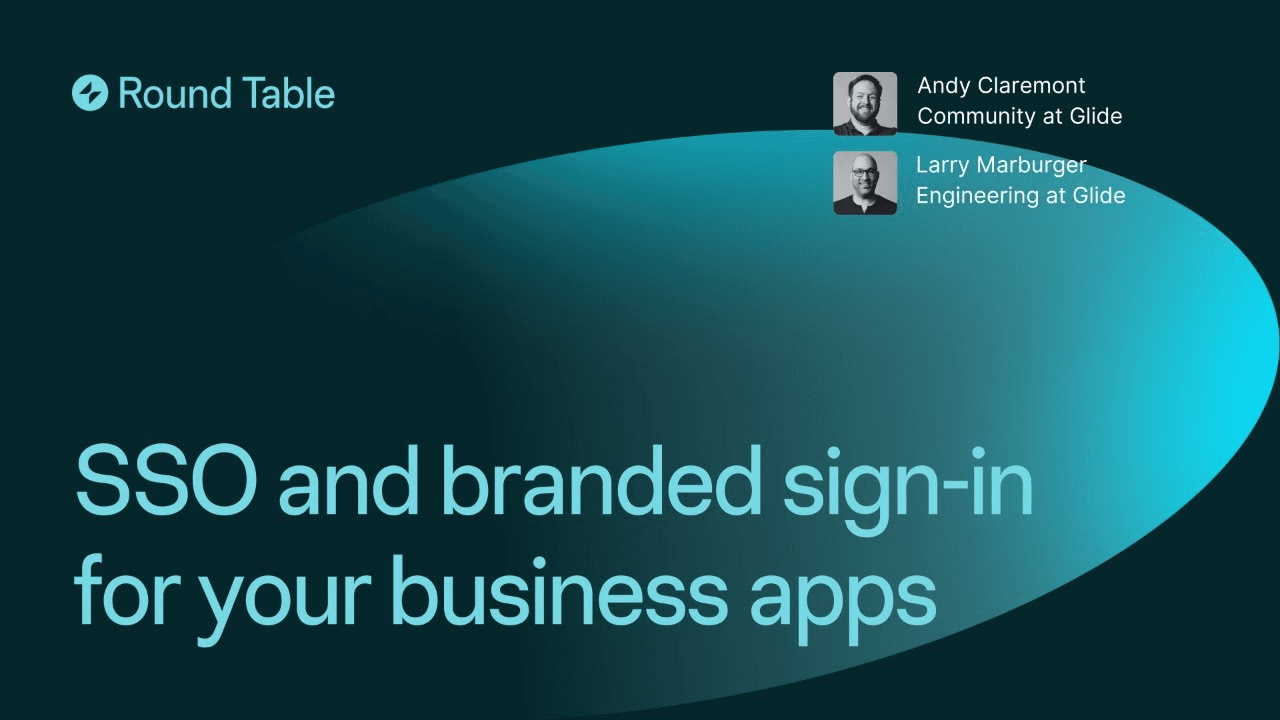 SSO and Branded Sign-In For Glide Apps