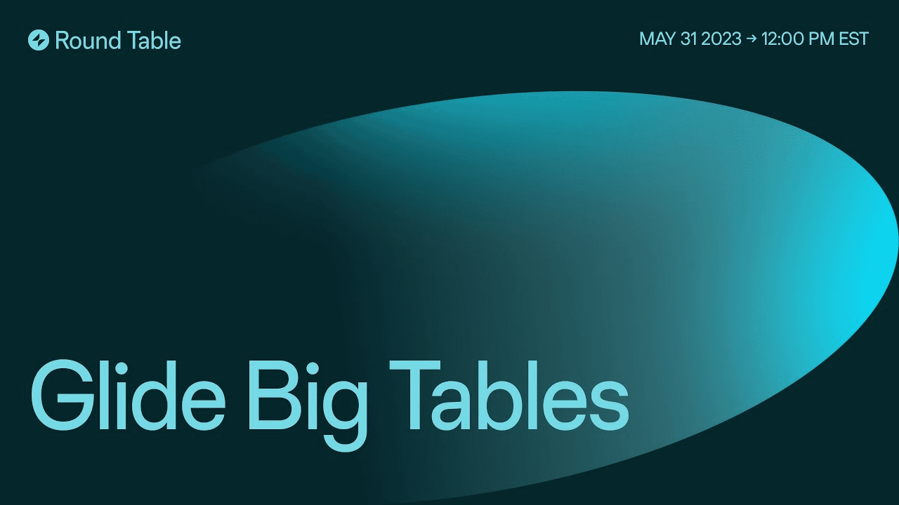 Glide Round Table: Big Tables