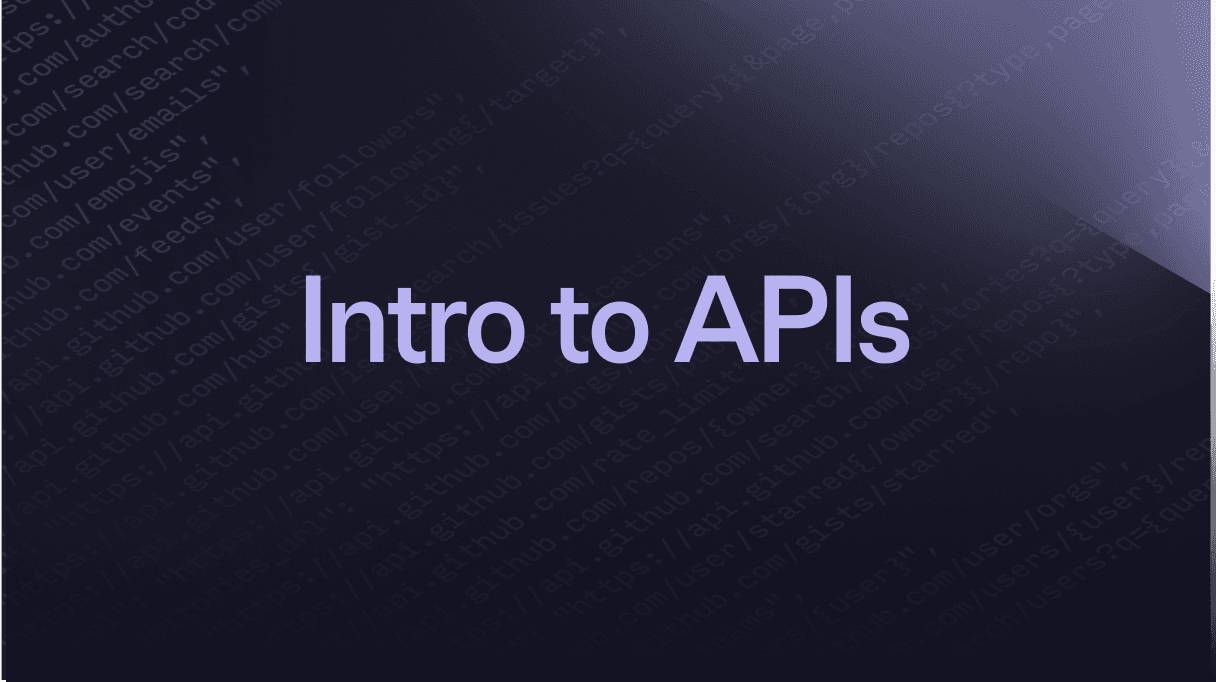 Intro to APIs