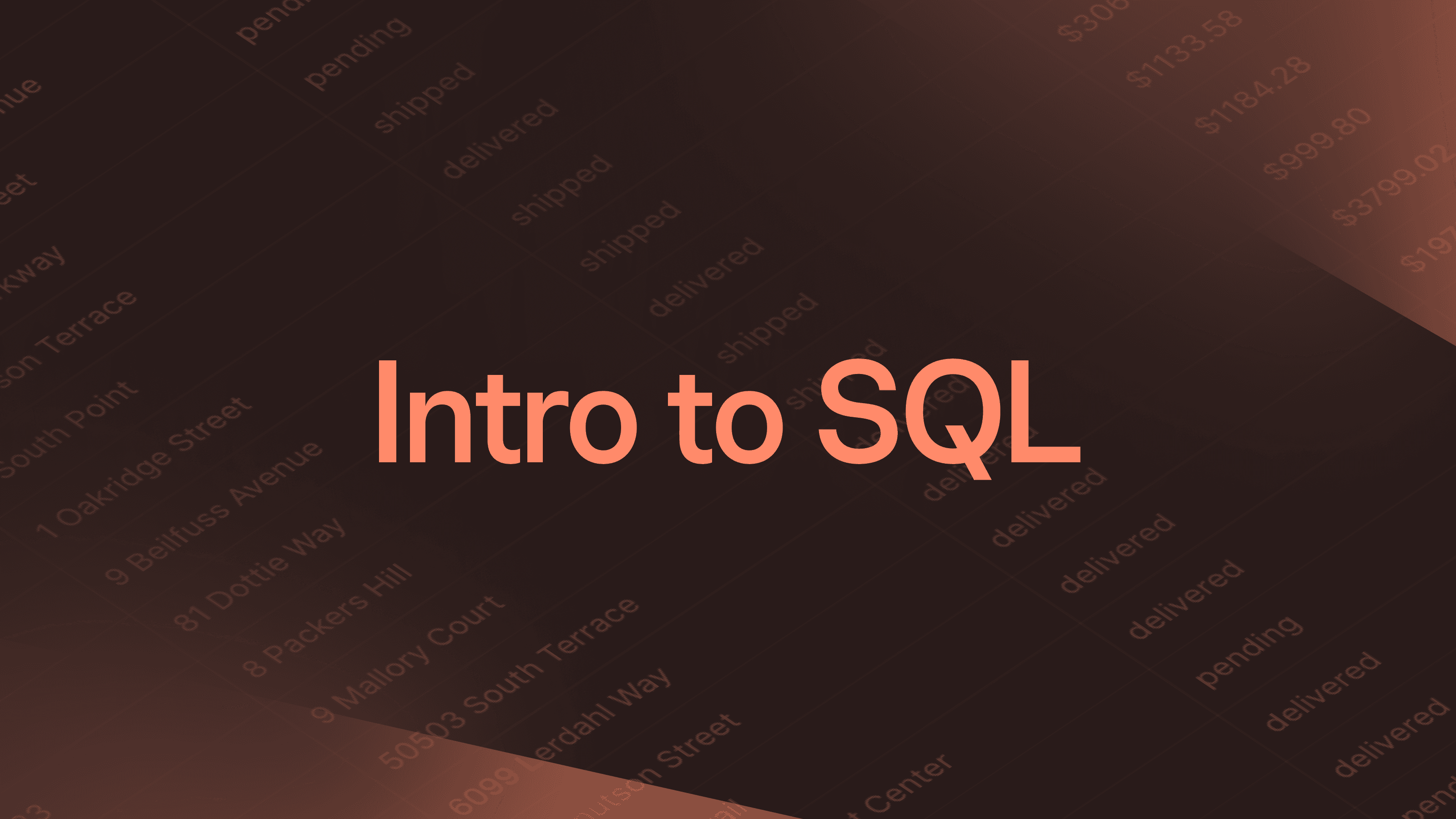 Intro to SQL