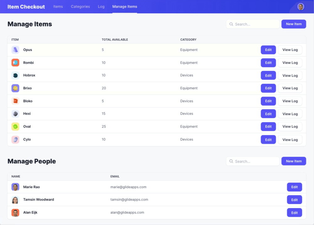 Item Checkout Template