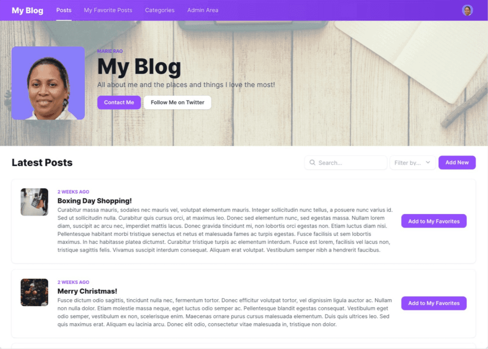 My Blog Template