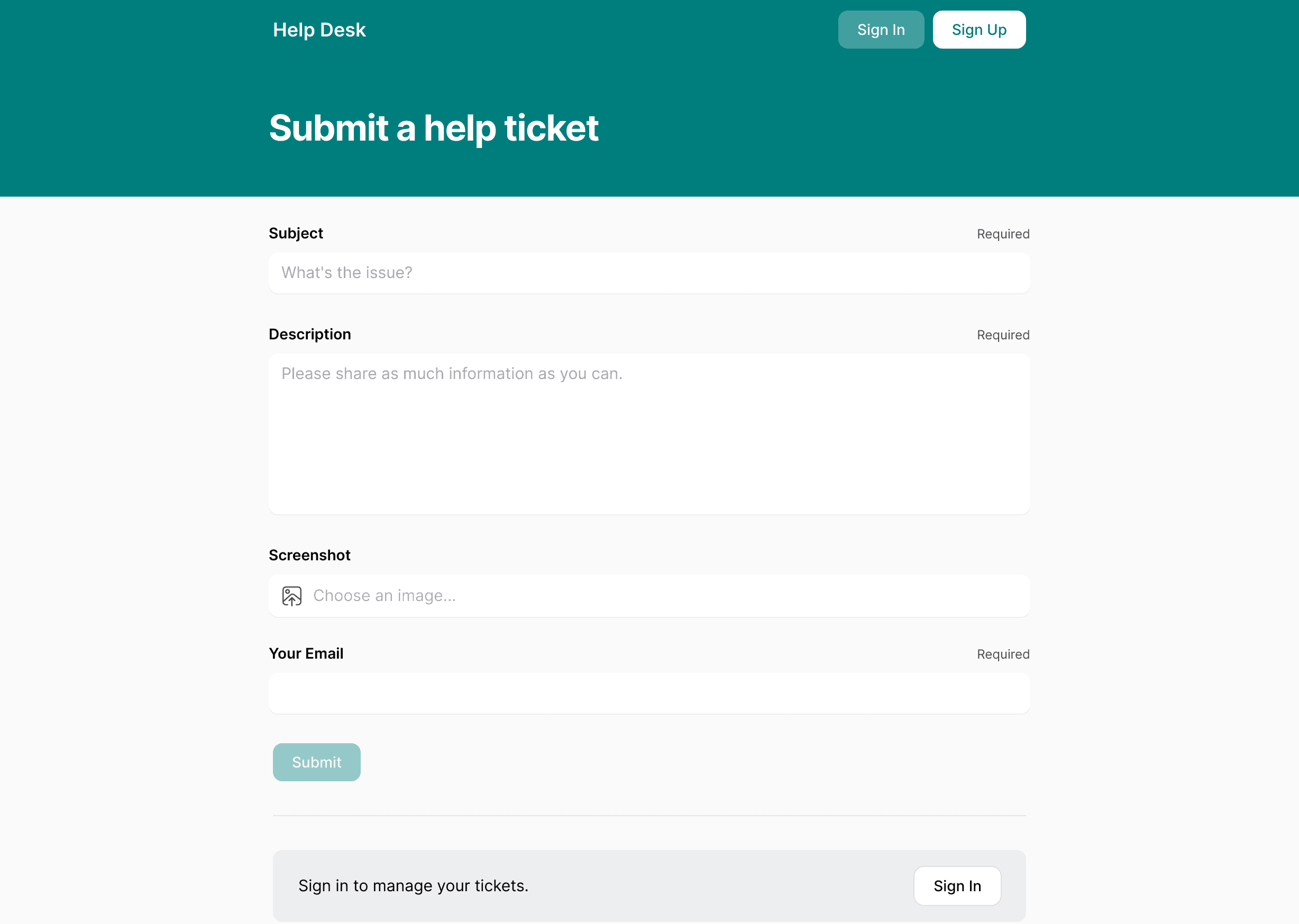 Help Desk Template