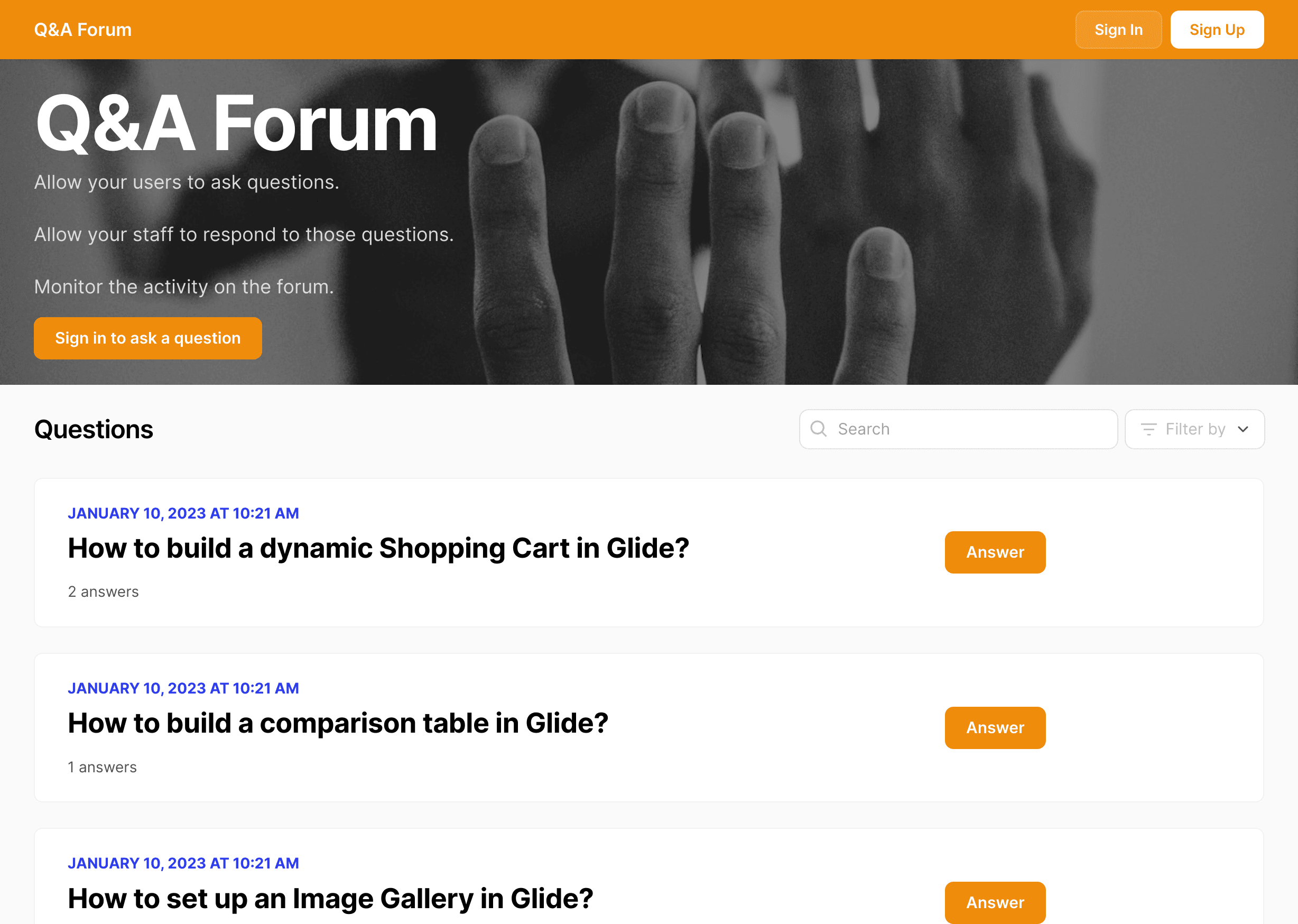 Q&A Forum