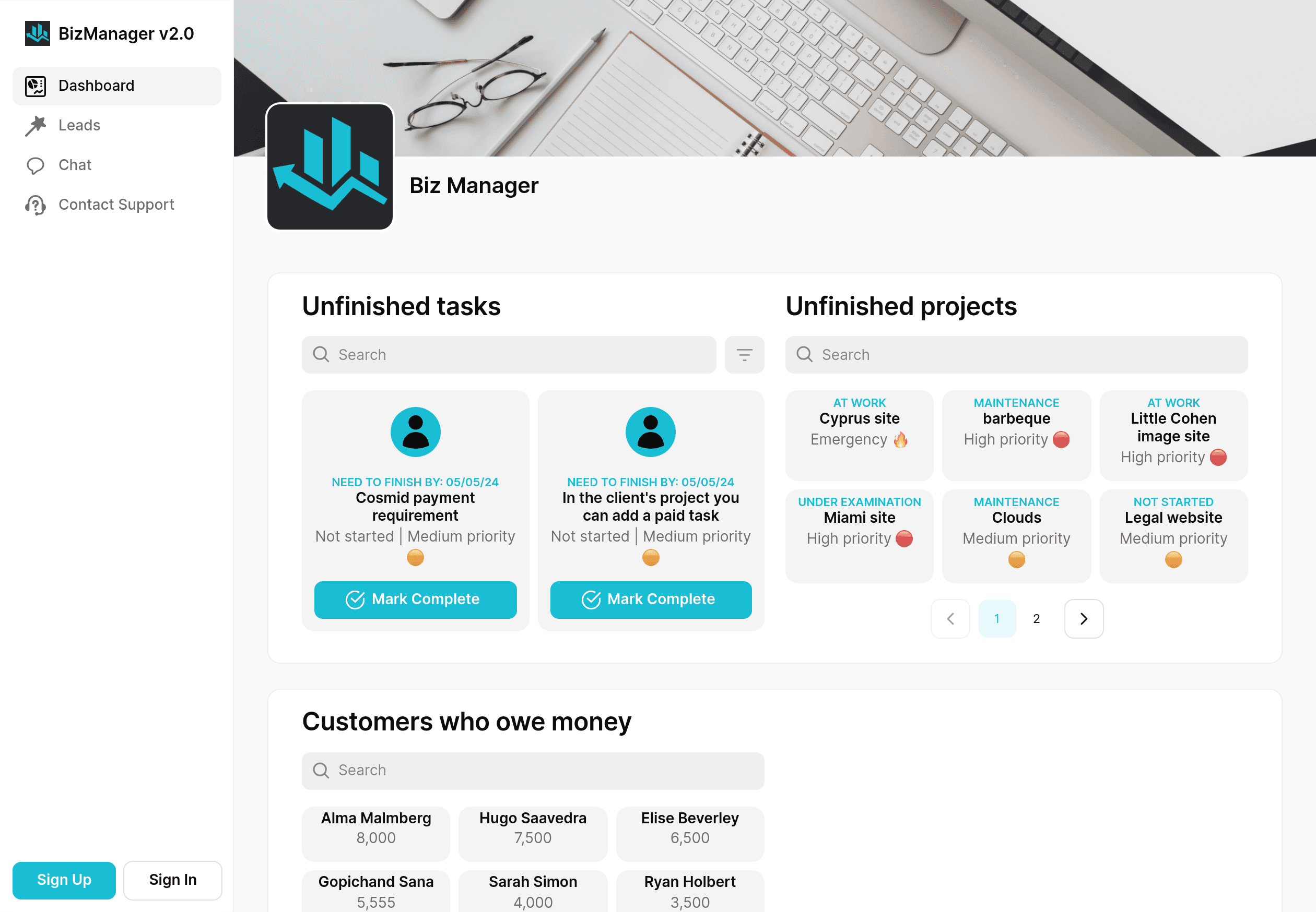 BizManager Template v2.0